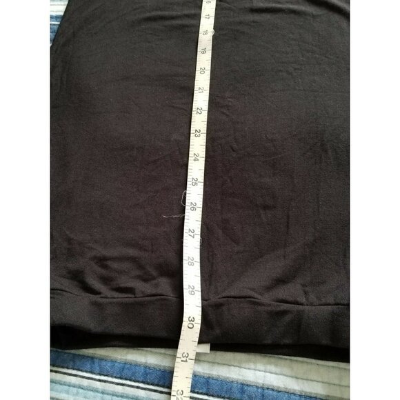 Women's Elastic Waist Lightweight Bodycon Pencil Stretch Midi Skirt, Black Sz XS - Picture 4 of 6